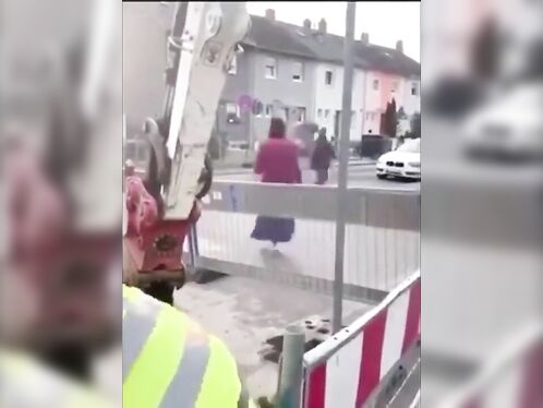 German Woman Shouts At Turkish Man In Bavaria