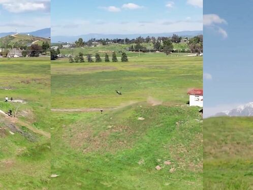 Jumping Over A House On A Motorcycle