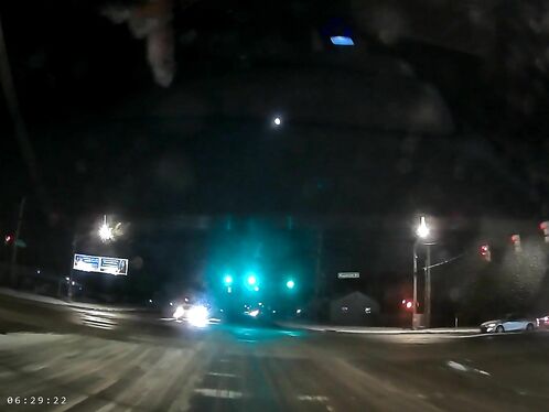Driver caught UFO on dashcam at night