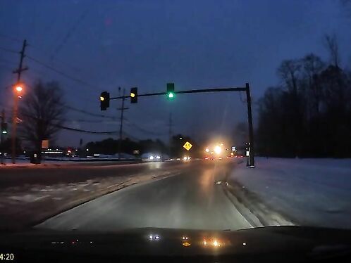 Towing A Car With Its Front End Facing Backwards And Its Headlights Facing Left