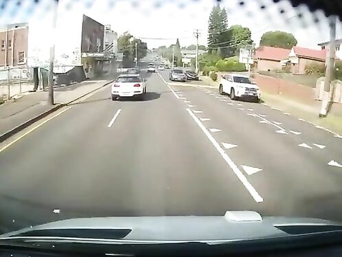 Staring Angrily At The Rearview Mirror, The Driver Got Angry Seconds Later