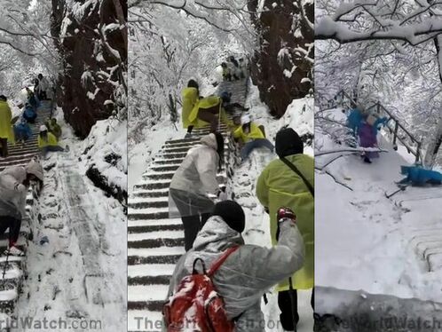 Ice Staircase Tour Goes Wrong