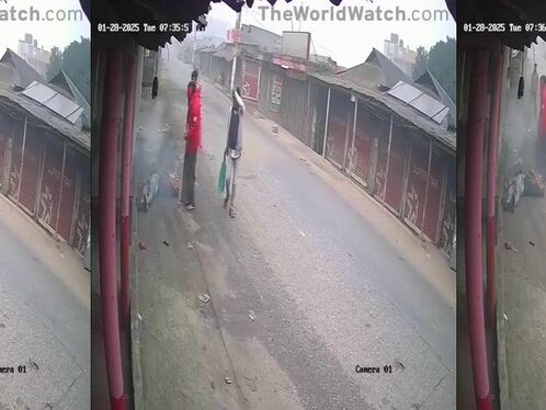 Crazy Truck Driver Deliberately Runs Over Man