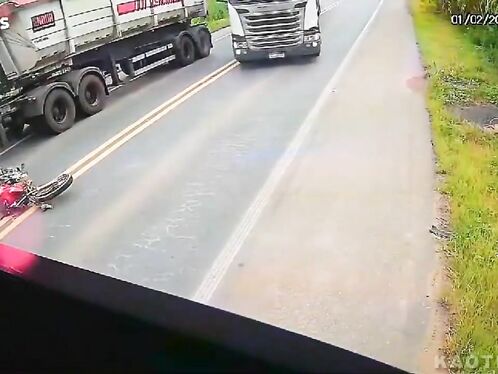 A Cyclist Hits A Truck