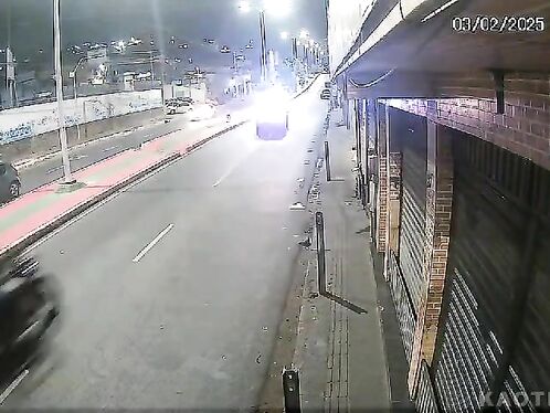 A Motorcyclist Makes A U-turn On The Road