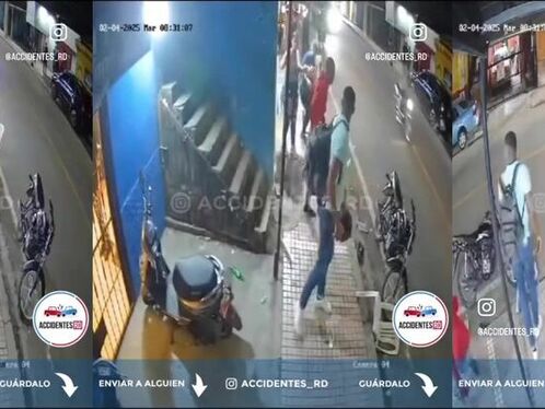 Motorbike Driver Loses Control