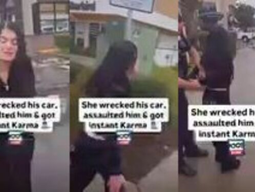 Woman Attacks Man After Destroying His Car