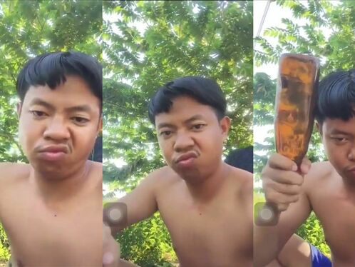 Drinking Glass With People