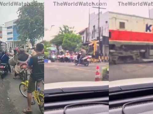 Motorcyclist Decides To End His Life On Train