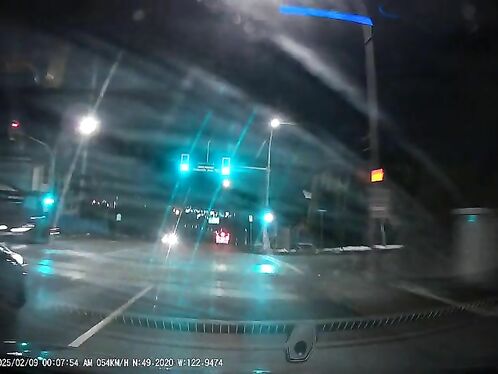 Someone checks if there's no one behind them