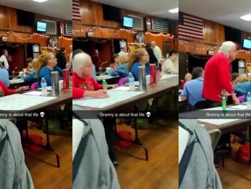 Grandma Goes Wild At Bingo