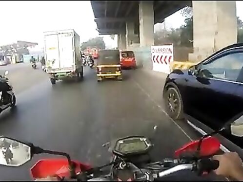 Driver's Camera Records Journey Between Bus Rapid Transit