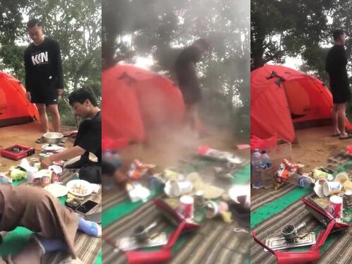 Gas Cylinder Explodes In Portable Stove