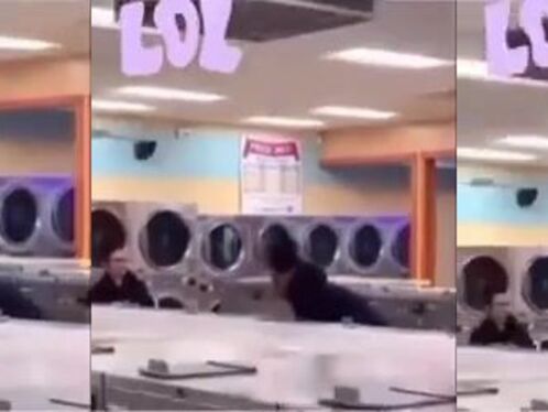 Woman Trying To Catch Heavy Object