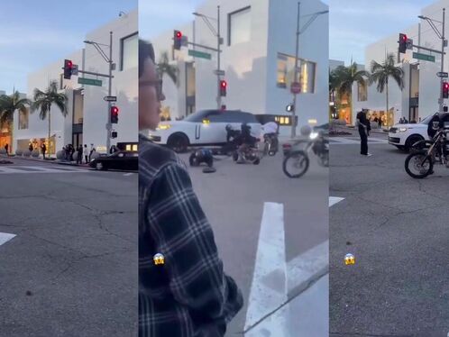 Moped Runs Red Light, Collides With SUV During Rodeo