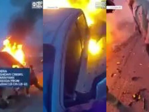 Body Camera Footage Of First Responders Rescuing A Woman From Her Burning Bed