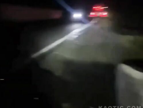 The Motorcycle Lost Control And Crashed