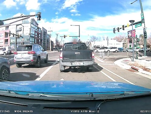 Truck Playing With Ambulance At Intersection