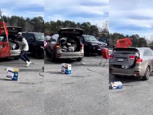 The Shopping Cart Was Not Damaged When This Video Was Filmed