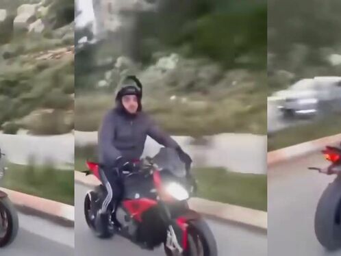An Experienced Motorcyclist Demonstrates His Riding Skills