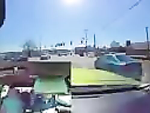 He Was Hit From The Side By This Person In The Right-turn Lane.