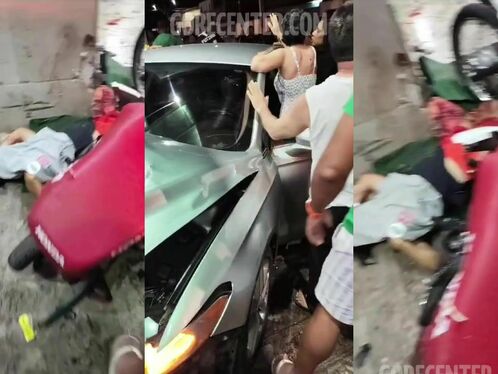 A Drunk Driver Hit A Woman On The Sidewalk.