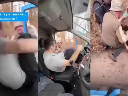 Ukrainian Man Resists Arrest By Military Recruiters