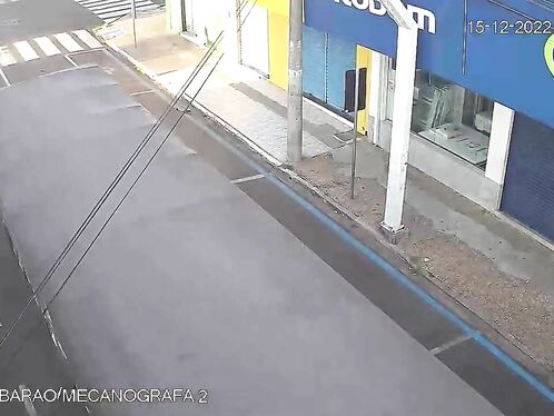 A Truck Picked Up A Motorcyclist After A Collision.