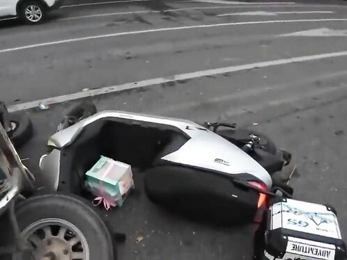 Traffic Accident At A Crossroads In China