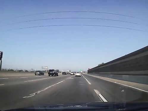 A Toyota 4Runner Nearly Crashed Into The Mercedes In Front Of Me.