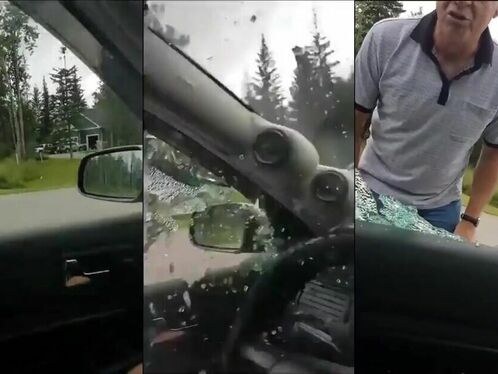A Mentally Disturbed Elderly Man Smashed A Window With A Police Baton.