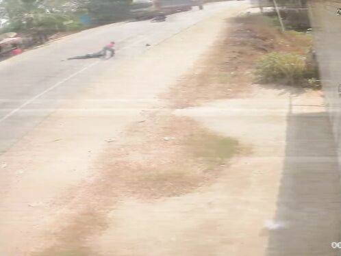 Two Pedestrians Were Hit By A Motorcycle.