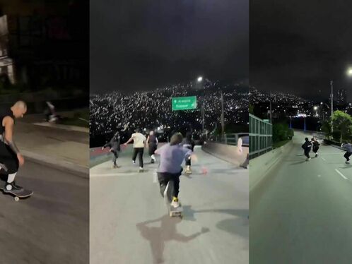 Skateboarding At Full Speed