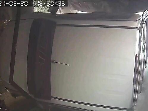 An Out-of-control Pickup Truck Crashed Into A Store And Several Motorcycles.