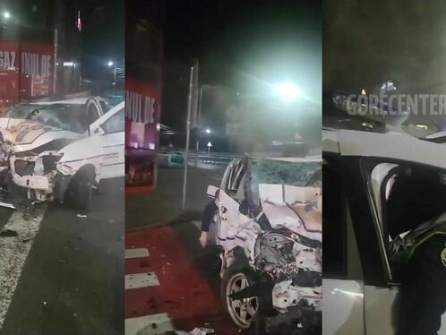 Porsche Driver Crashes Head-on Into Police Car