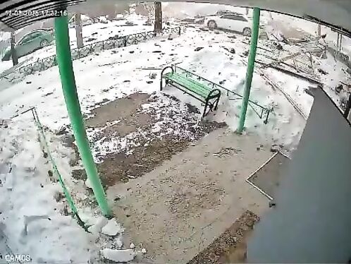 A Russian Woman Was Buried Under The Rubble And Narrowly Escaped Being Run Over By A Car.