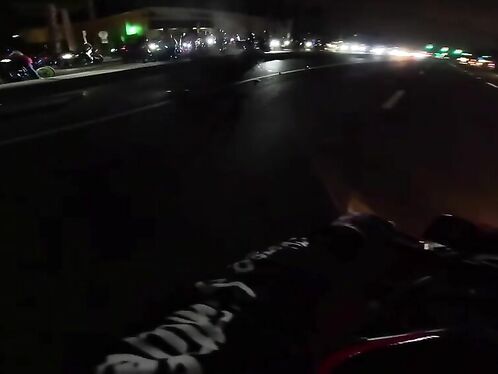 A Man Collided With Another Motorcyclist, Throwing Him Into The Air.