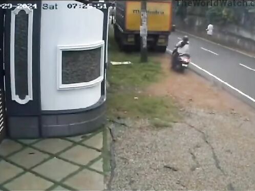 The Girl Riding The Motorcycle Must Be Crazy.