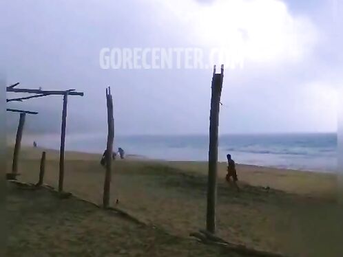 Three People Were Struck By Lightning On The Beach.