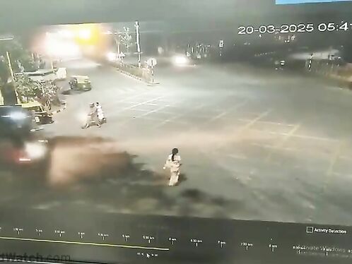 A Beautiful Indian Woman Was Hit Twice By The Same Bus.