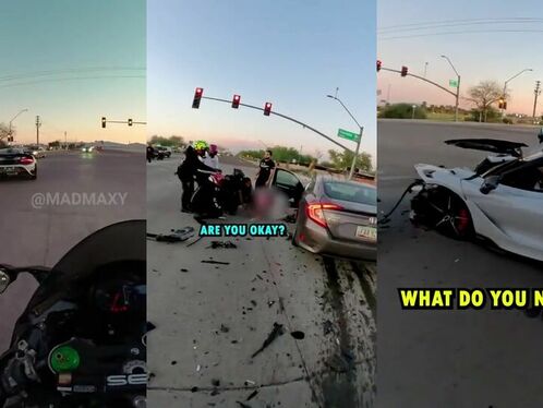 A McLaren Sports Car Worth $500,000 Was Destroyed And Completely Totaled.