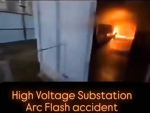 Worker barely escapes arc flash fire in substation