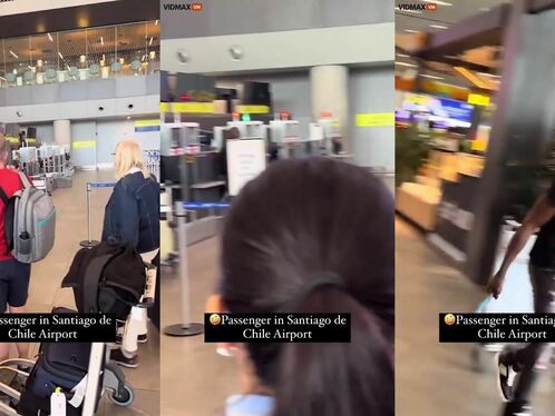 A Mentally Unstable Man Caused A Disturbance At A Chilean Airport, Brandishing A Hammer.