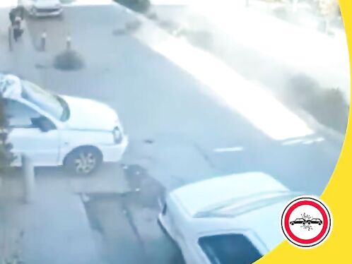 Car Skids On The Road - Accident