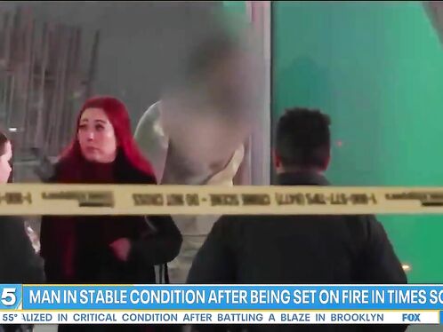 A Food Truck Was Set On Fire In Times Square, And A Man Was Burned Alive.