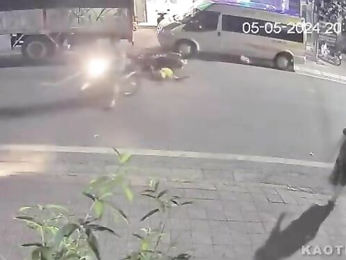 Man Kisses Truck Rear End