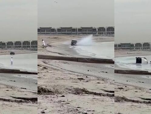 A Man Wanted To Test The Automatic Exit Function Of His Newly Purchased Jeep.