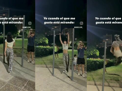 Outdoor Gymnastics Training On Concrete Uneven Bars