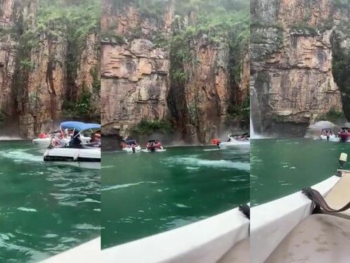 The Cliff Broke, And The Debris Fell Onto The Boat.