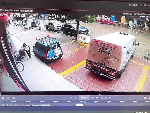 A Truck Crashed Into The Guardhouse For Some Unknown Reason.